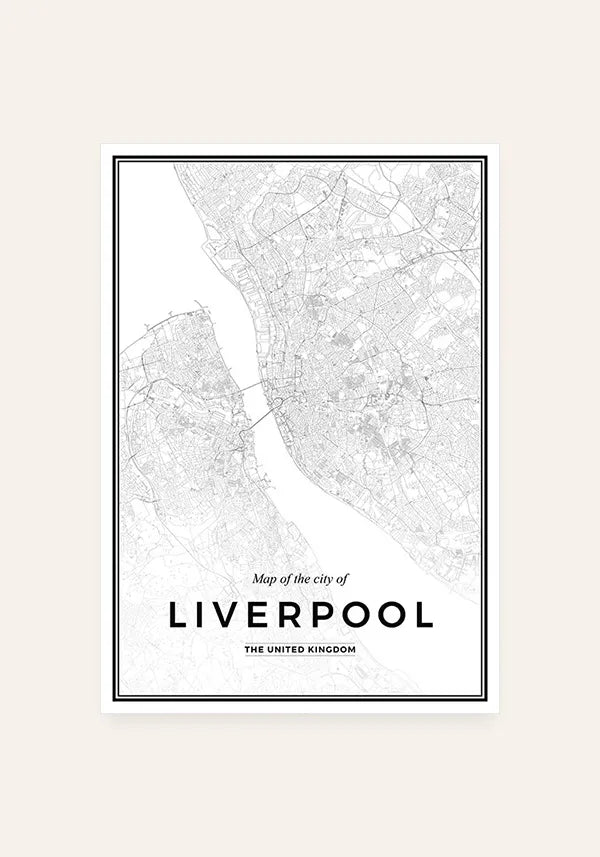Quadro Mapa de Liverpool