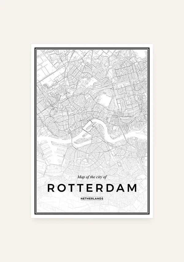 Quadro Mapa de Rotterdam