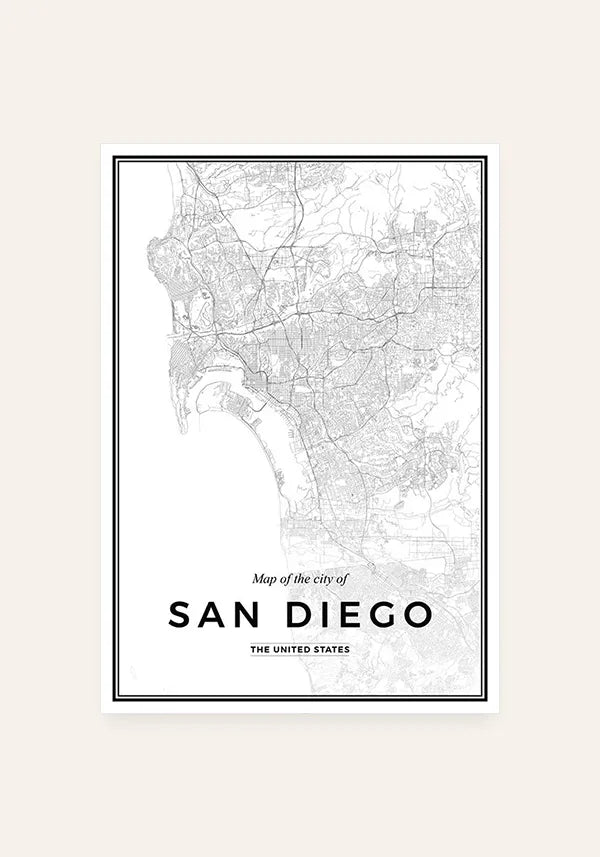 Quadro Mapa de San Diego