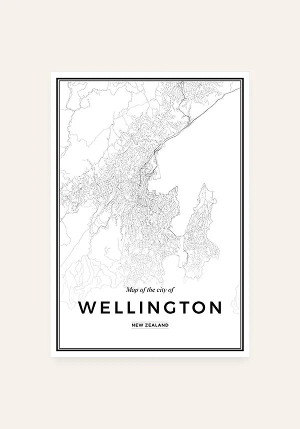 Quadro Mapa de Wellington