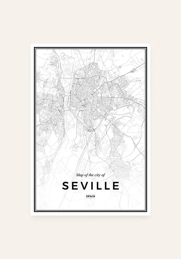 Quadro Mapa de Sevilha