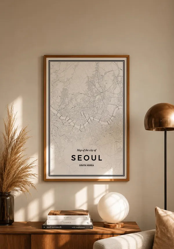 Quadro Mapa de Seul