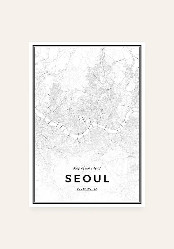 Quadro Mapa de Seul