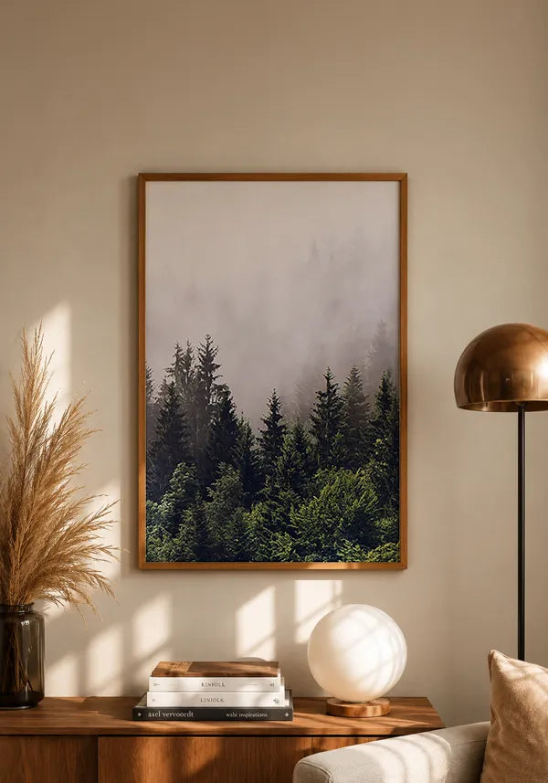 Quadro Decorativo Floresta com Neblina II