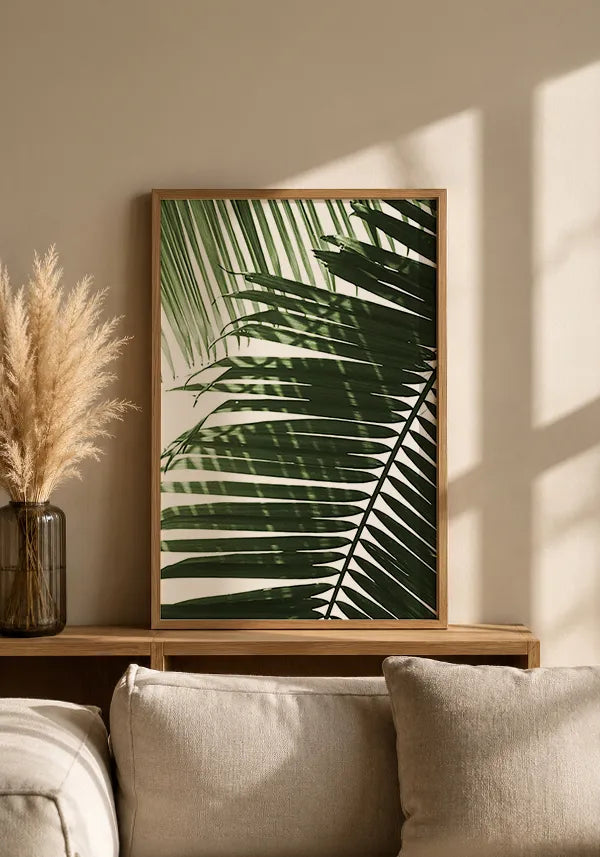Quadro Folhas de Palmeira Verdes