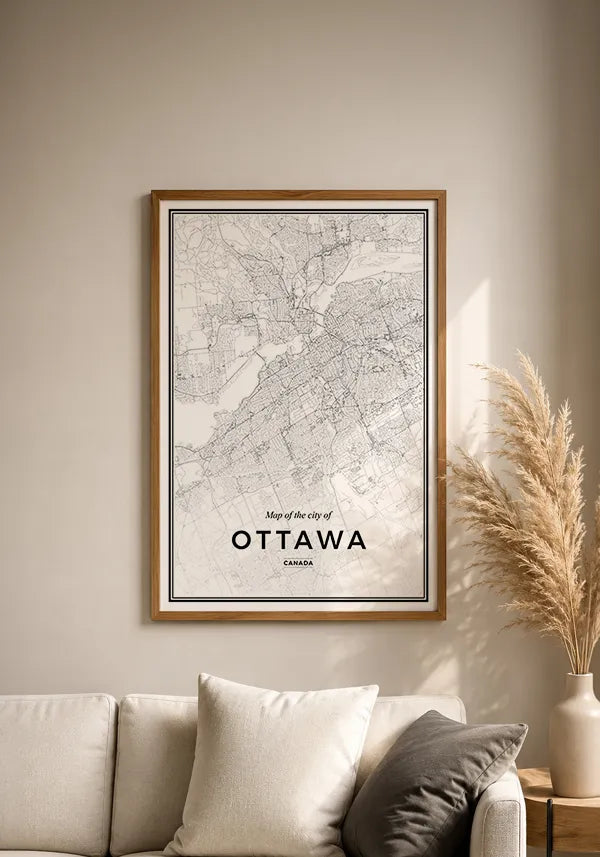 Quadro Mapa Ottawa