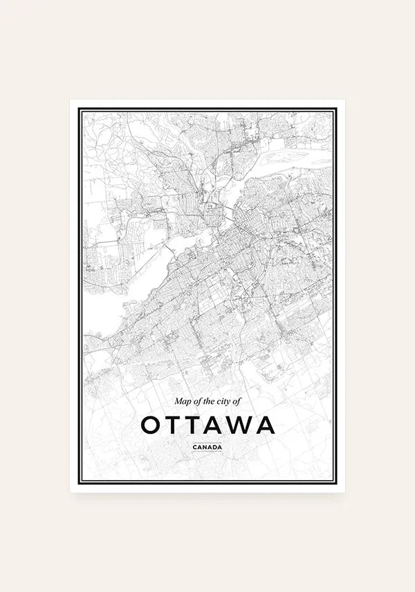Quadro Mapa Ottawa