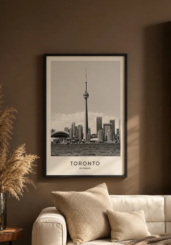Quadro Toronto CN Tower em Preto e Branco