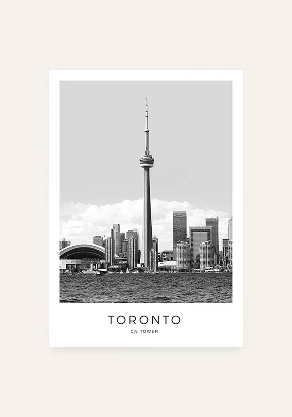 Quadro Toronto CN Tower em Preto e Branco