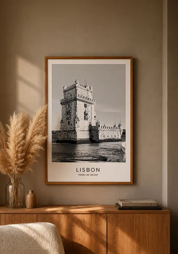 Quadro Lisboa Torre de Belém em Preto e Branco
