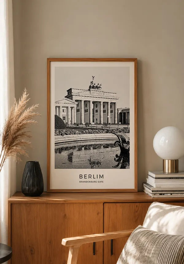 Quadro Berlim Portão de Brandemburgo em Preto e Branco