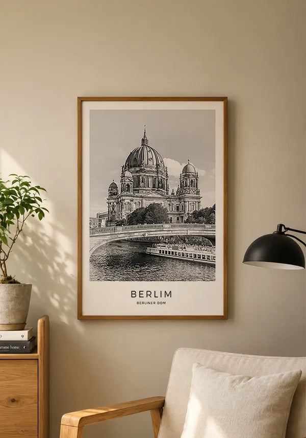 Quadro Catedral de Berlim em Preto e Branco