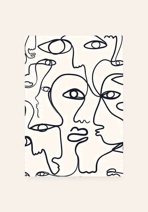 Quadro Faces Abstratas II