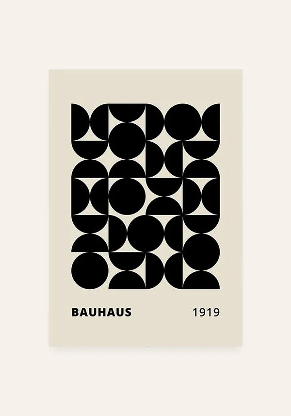 Quadro Bauhaus Retrô Preto