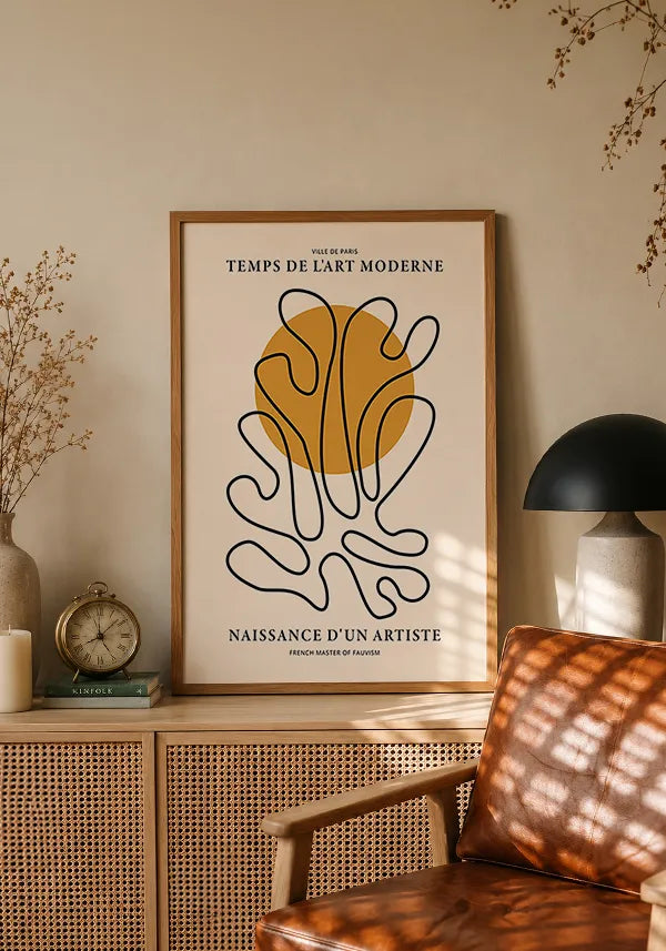 Quadro Matisse Inspired Forma Abstrata