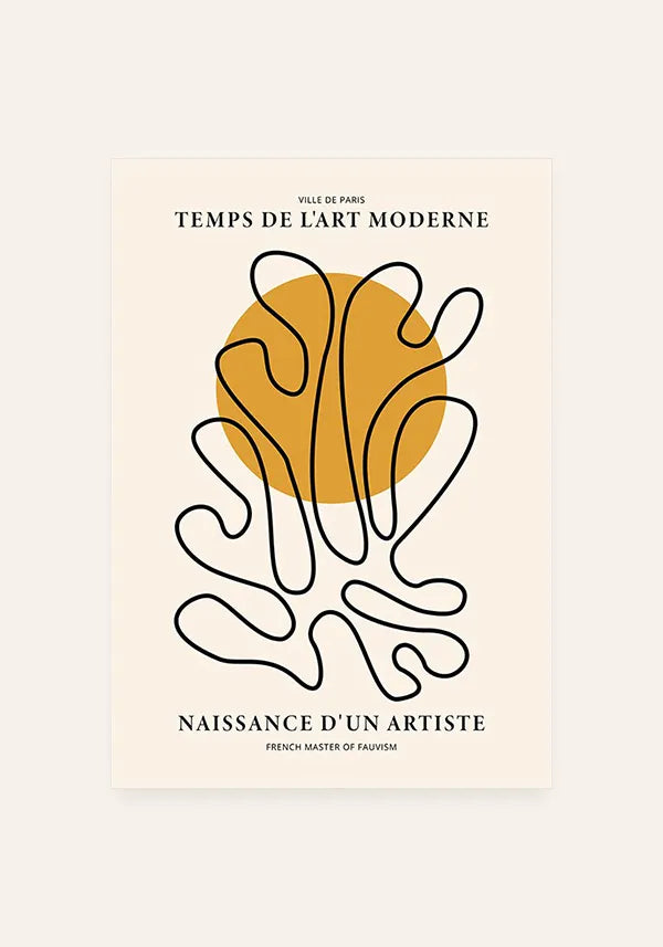 Quadro Matisse Inspired Forma Abstrata
