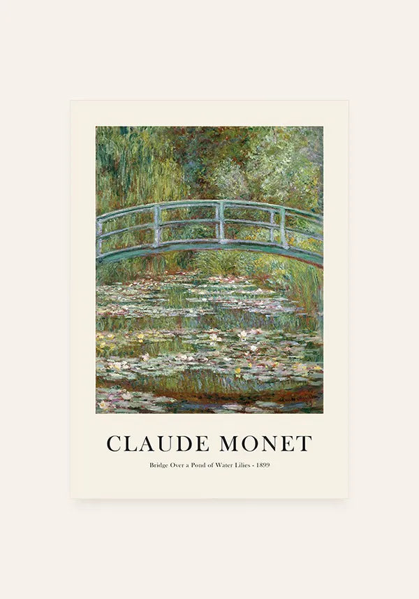 Quadro Claude Monet Bridge Over a Pond of Water Lilies