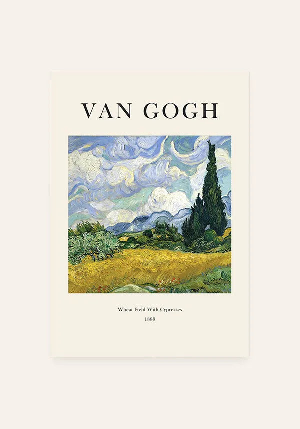 Quadro Van Gogh Wheat Field With Cypresses