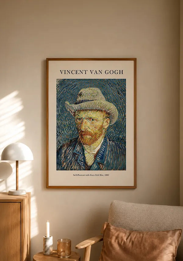 Quadro Van Gogh Self-Portrait with Grey Felt Hat