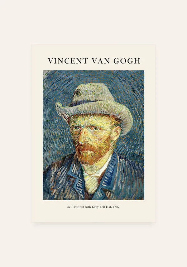 Quadro Van Gogh Self-Portrait with Grey Felt Hat