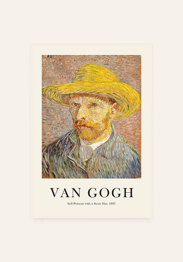 Quadro Van Gogh Self-Portrait with a Straw Hat