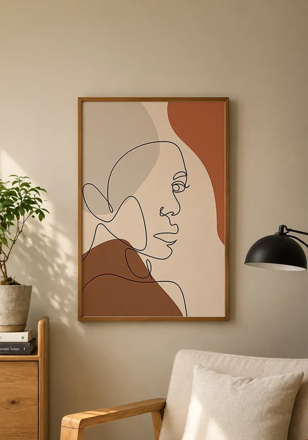 Quadro Face em Linhas I