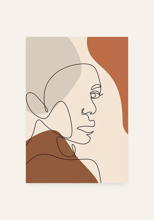 Quadro Face em Linhas I