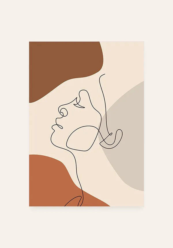 Quadro Face em Linhas II