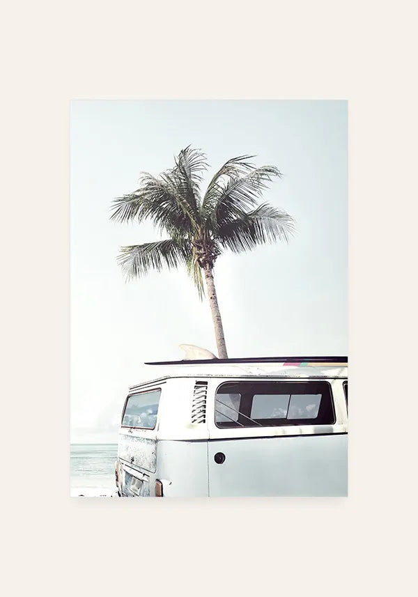 Quadro Kombi e Prancha de Surf
