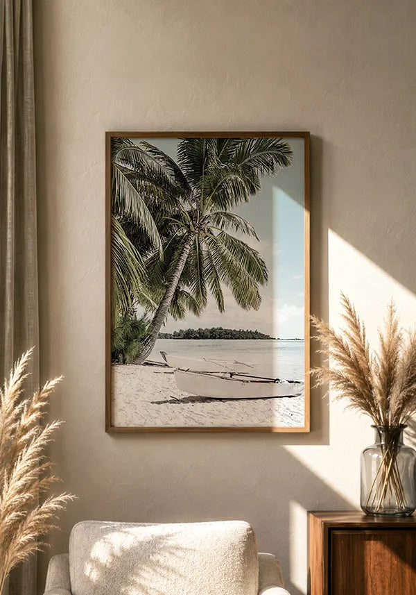 Quadro Barcos na Praia