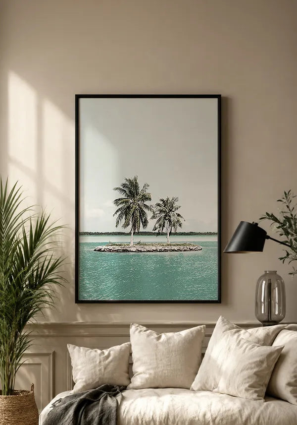 Quadro Ilha com Coqueiros