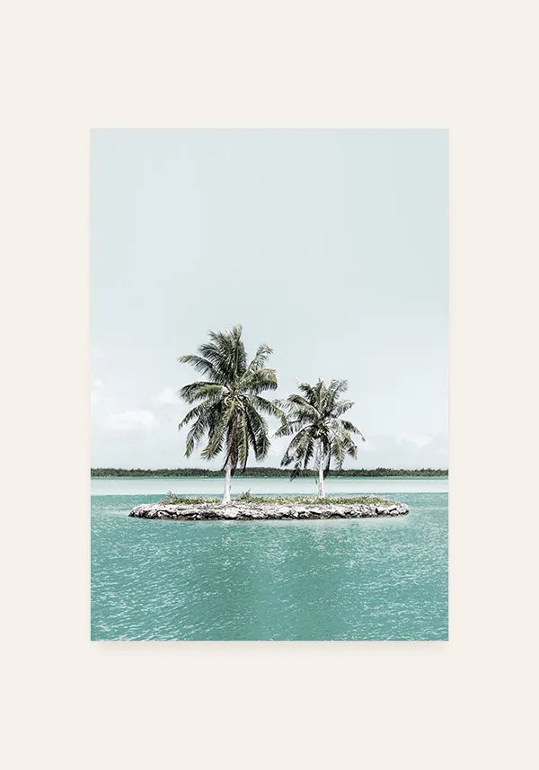 Quadro Ilha com Coqueiros