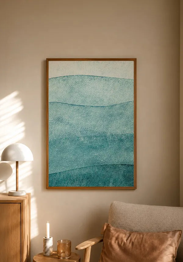Quadro Aquarela em Azul