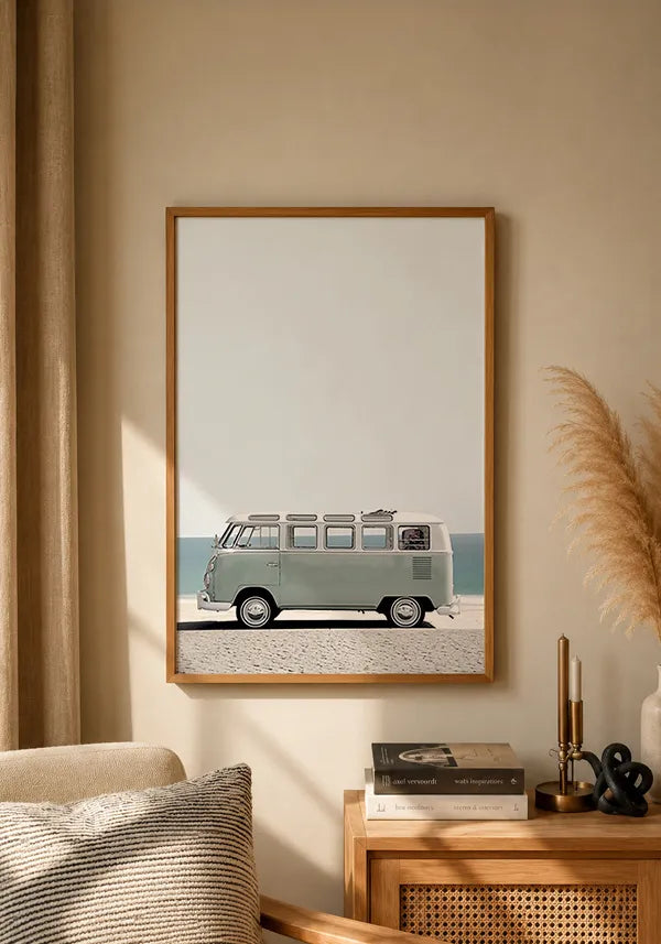 Quadro Decorativo Kombi na Praia