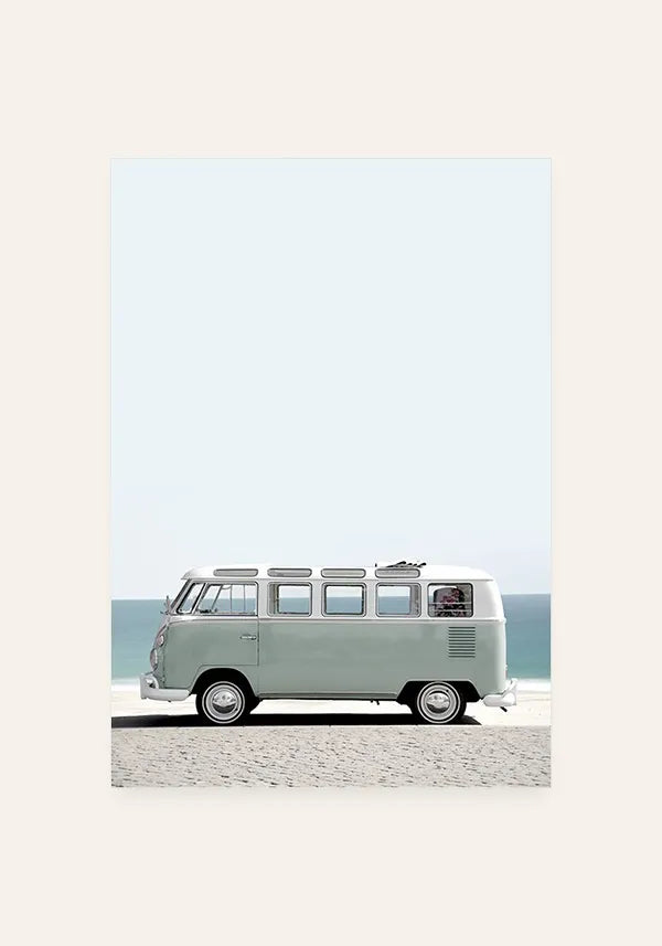 Quadro Decorativo Kombi na Praia