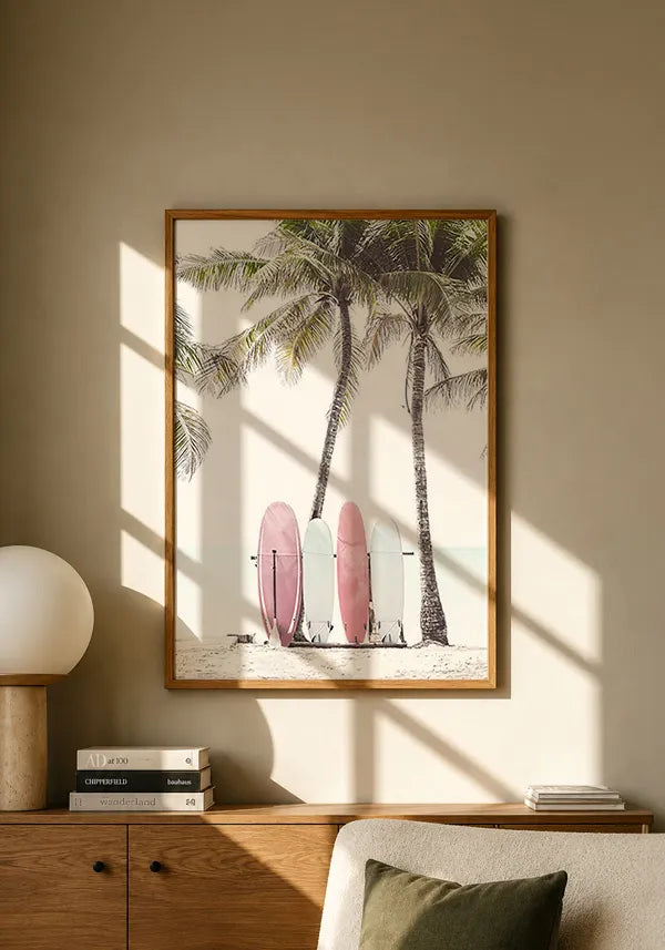 Quadro Pranchas de Surf na Praia