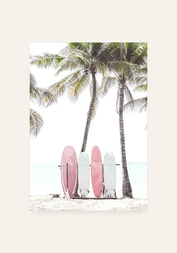 Quadro Pranchas de Surf na Praia