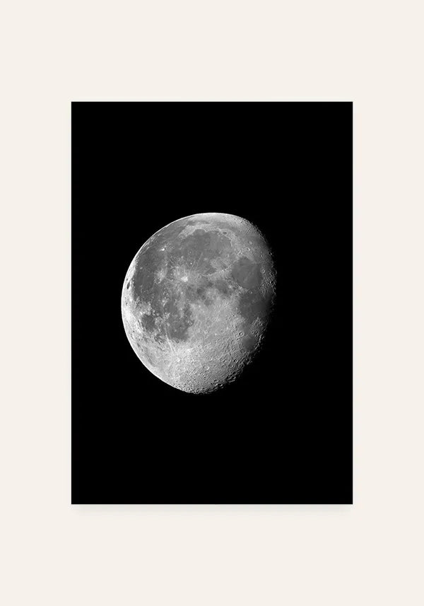 Quadro Lua Fundo Preto