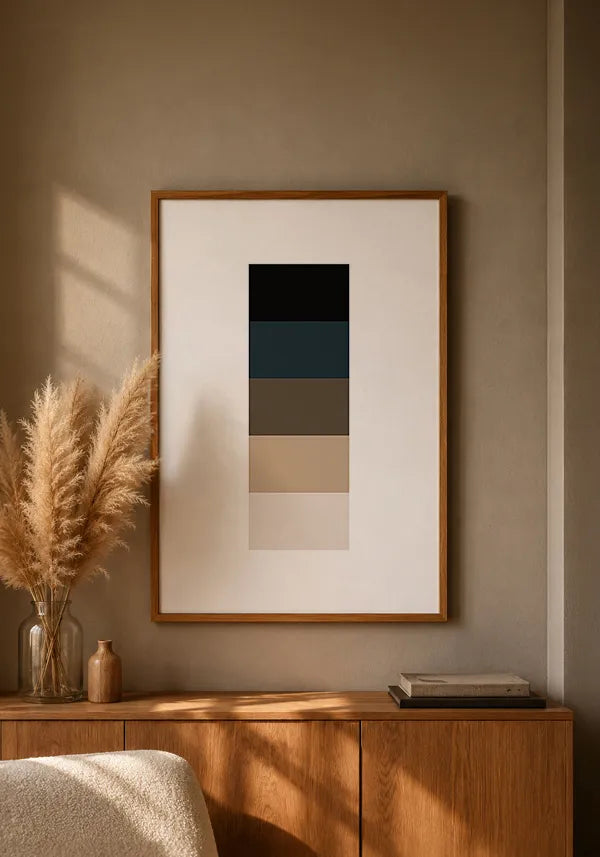 Quadro Paleta Neutro e Azul