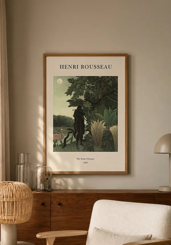 Quadro Henri Rousseau The Suake Charmer