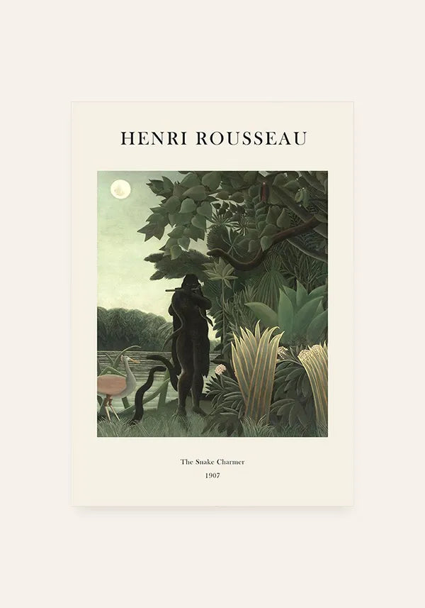 Quadro Henri Rousseau The Suake Charmer