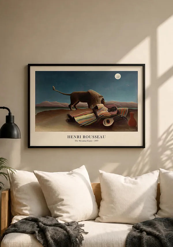 Quadro Henri Rousseau The Sleeping Gypsy Horizontal