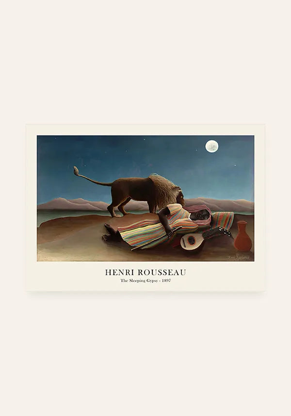 Quadro Henri Rousseau The Sleeping Gypsy Horizontal