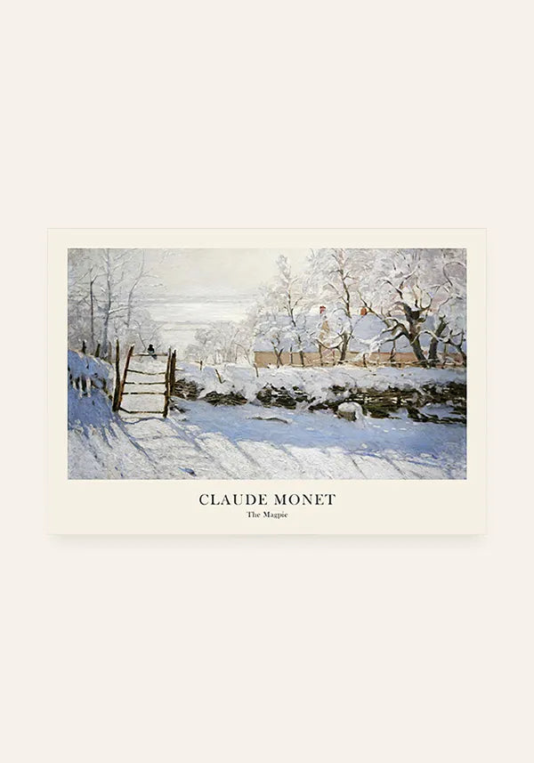 Quadro Claude Monet The Magpie Horizontal