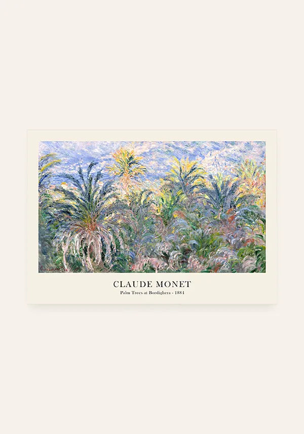 Quadro Claude Monet Palm Trees at Bordighera Horizontal