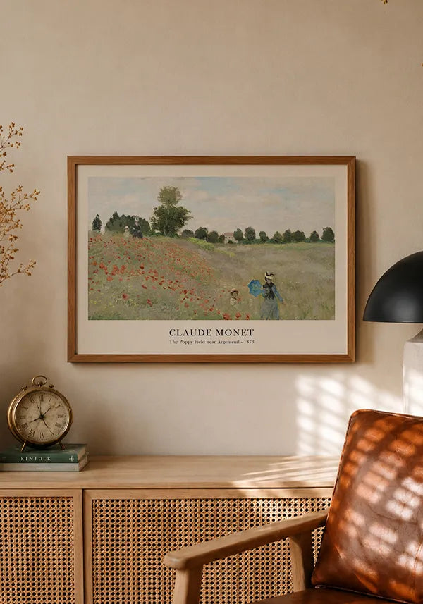 Quadro Claude Monet The Poppy Field Horizontal