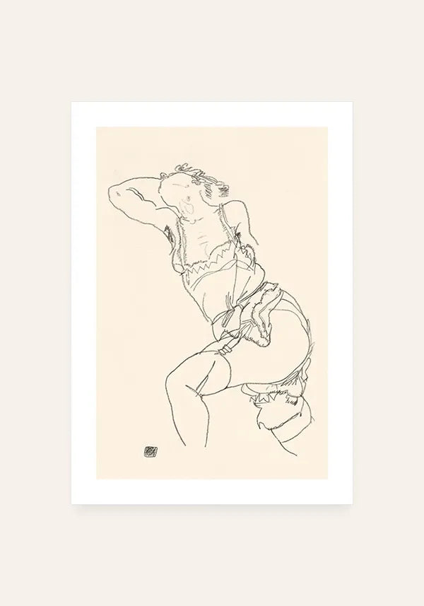 Quadro Egon Schiele Vulgar Lady in Lingerie