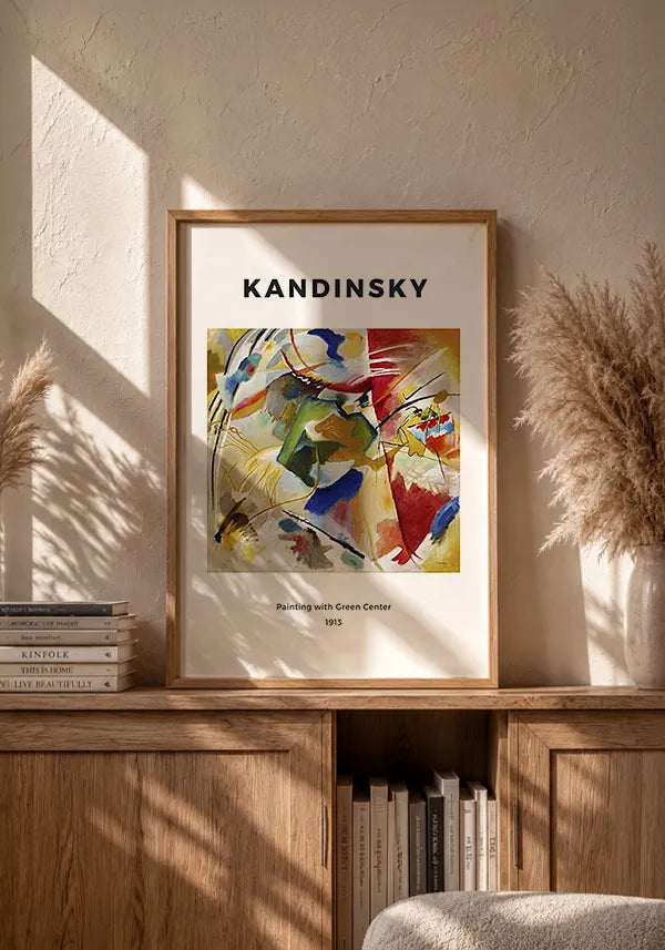 Quadro Kandinsky Painting with Green Center