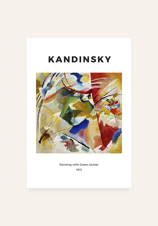 Quadro Kandinsky Painting with Green Center