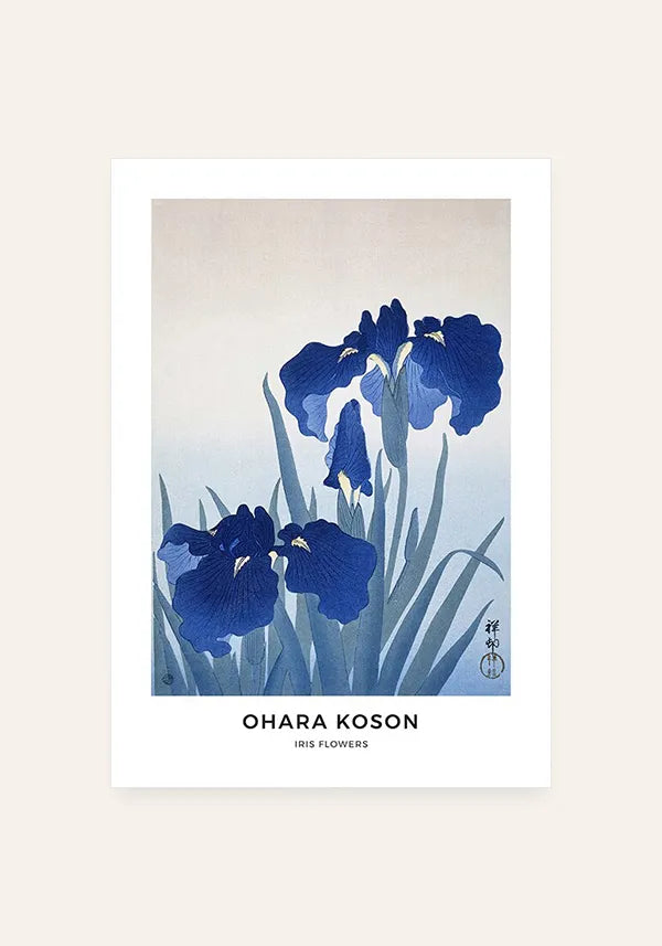 Quadro Ohara Koson Iris Flowers